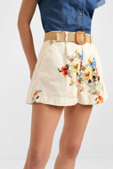 Picture of PLEASE FLORAL SHORTS - D0K C10 - PANNA