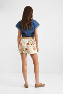 Picture of PLEASE FLORAL SHORTS - D0K C10 - PANNA