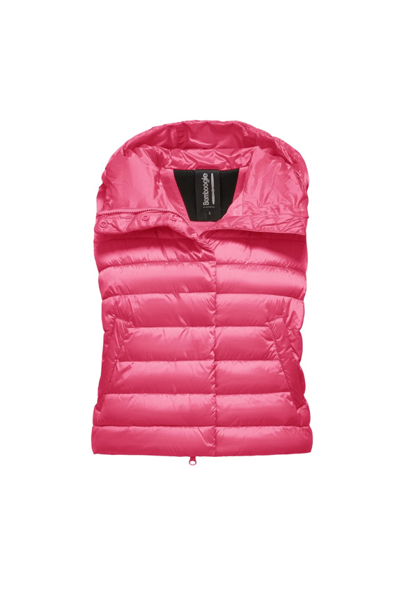 Please Jeans BOMBOOGIE SLEEVELESS DOWN JACKET - RASPBERRY MOON