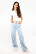 Picture of PLEASE FLARE JEANS - P27 NQZ - BLU DENIM