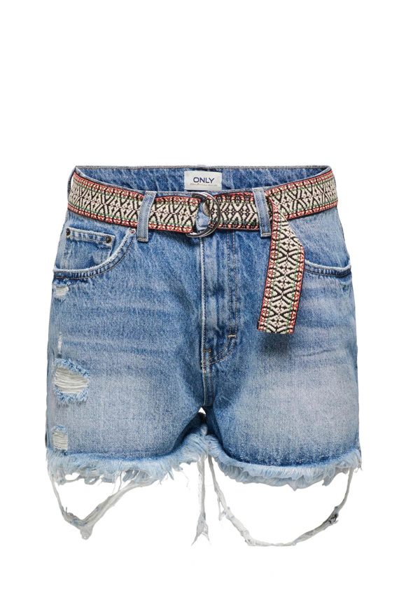 Picture of ONLROBYN HIGHWAISTED DENIM SHORTS - 152 539 - MEDIUM BLUE DENIM